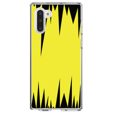 DistinctInk® Clear Shockproof Hybrid Case for Apple iPhone / Samsung Galaxy / Google Pixel - Yellow Black Spikes
