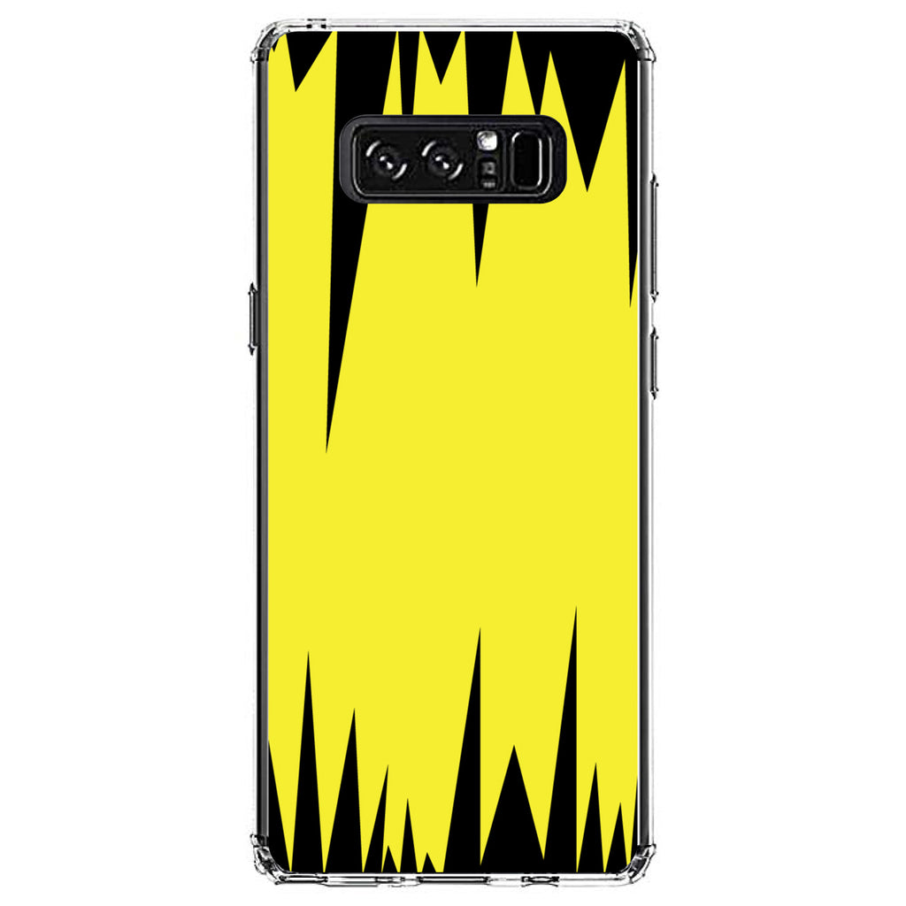Yellow Black Spikes Clear Shockproof iPhone Case, view 12