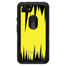 DistinctInk™ OtterBox Defender Series Case for Apple iPhone / Samsung Galaxy / Google Pixel - Yellow Black Spikes