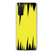 DistinctInk® Clear Shockproof Hybrid Case for Apple iPhone / Samsung Galaxy / Google Pixel - Yellow Black Spikes