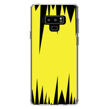 DistinctInk® Clear Shockproof Hybrid Case for Apple iPhone / Samsung Galaxy / Google Pixel - Yellow Black Spikes