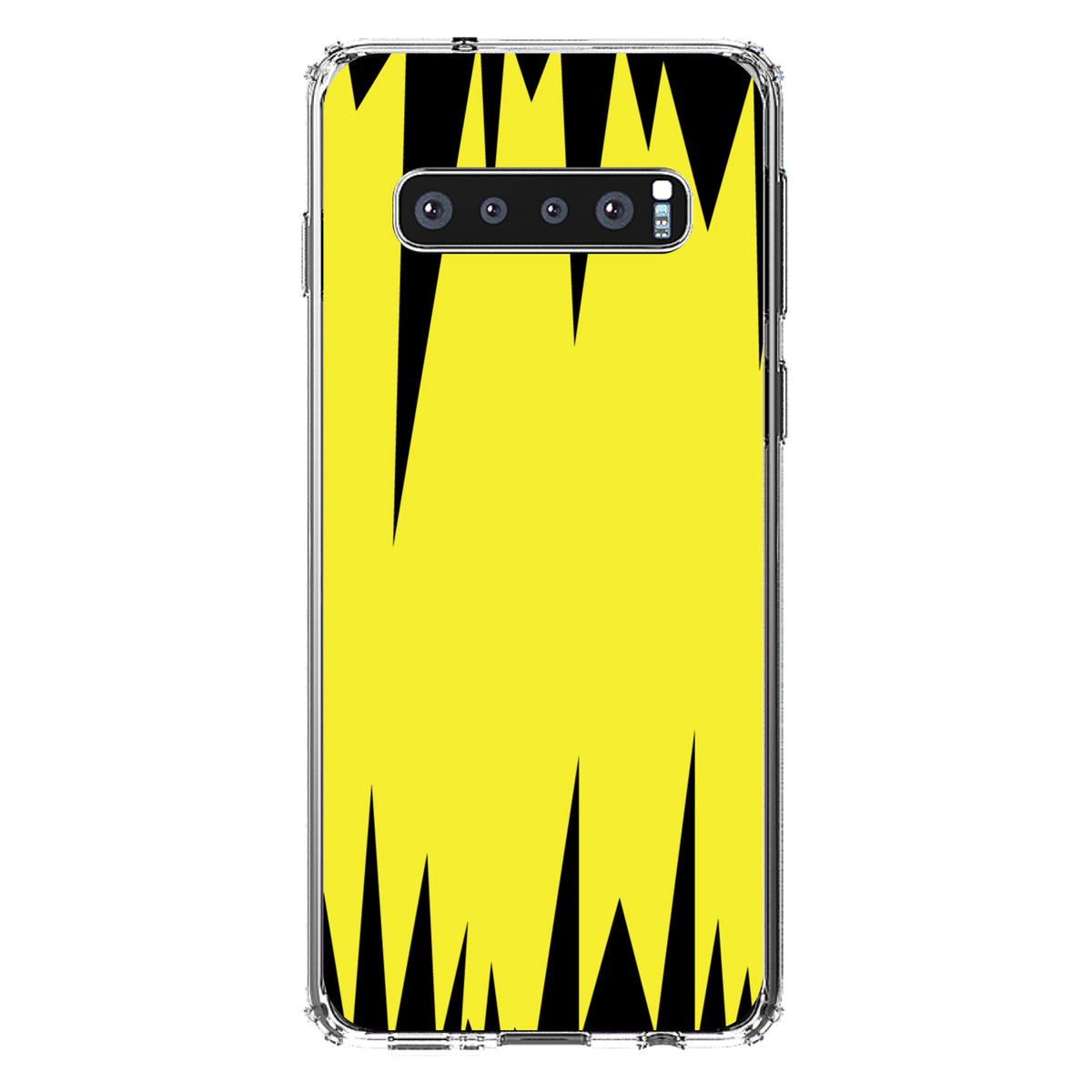 Yellow Black Spikes Clear Shockproof iPhone Case, view 17