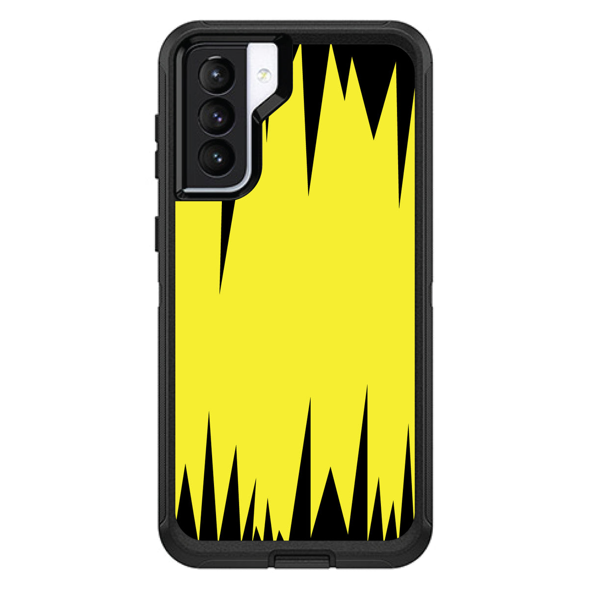 Yellow Black Spikes OtterBox Defender Case for iPhone & Galaxy, view 6