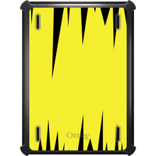 DistinctInk™ OtterBox Defender Series Case for Apple iPad / iPad Pro / iPad Air / iPad Mini - Yellow Black Spikes
