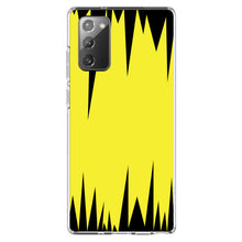 DistinctInk® Clear Shockproof Hybrid Case for Apple iPhone / Samsung Galaxy / Google Pixel - Yellow Black Spikes