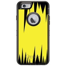 DistinctInk™ OtterBox Defender Series Case for Apple iPhone / Samsung Galaxy / Google Pixel - Yellow Black Spikes