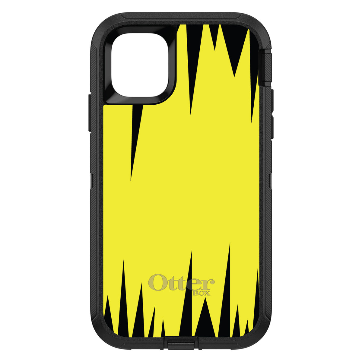 Yellow Black Spikes OtterBox Defender Case for iPhone & Galaxy, view 2