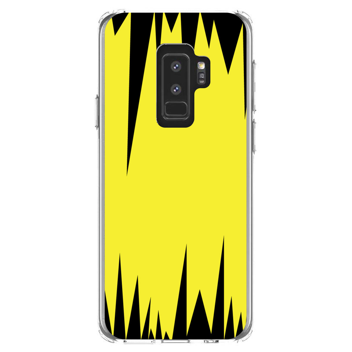 Yellow Black Spikes Clear Shockproof iPhone Case, view 20