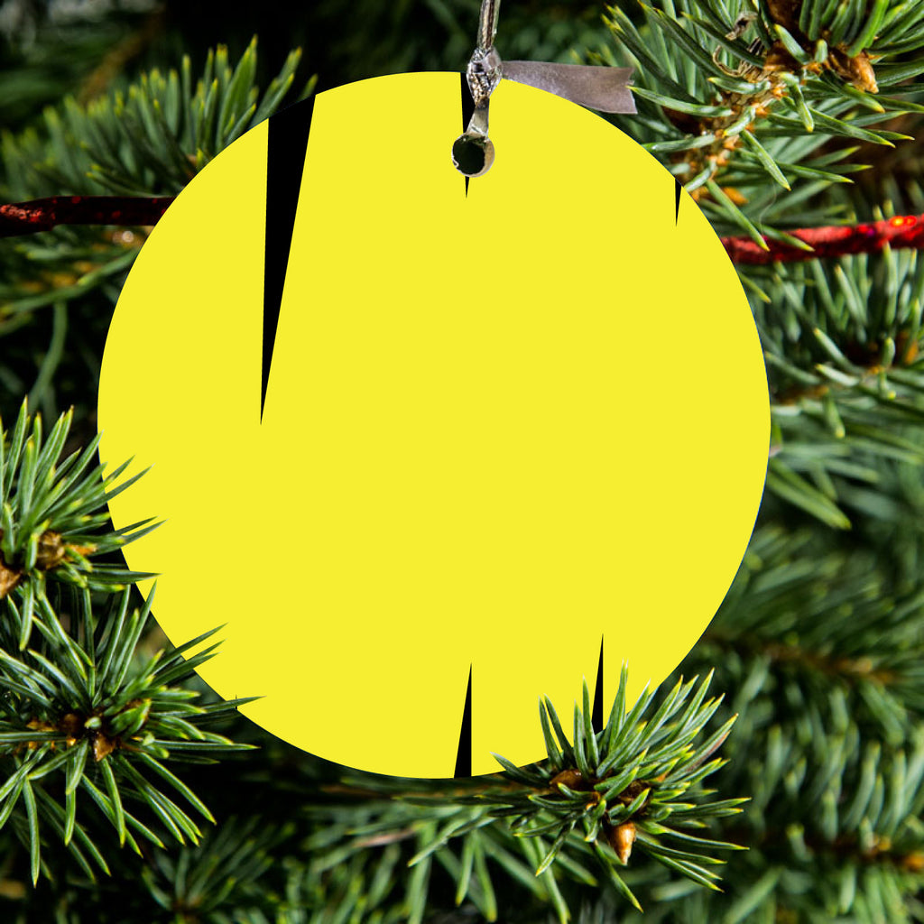 Yellow Black Spikes Ceramic Ornament, view 2