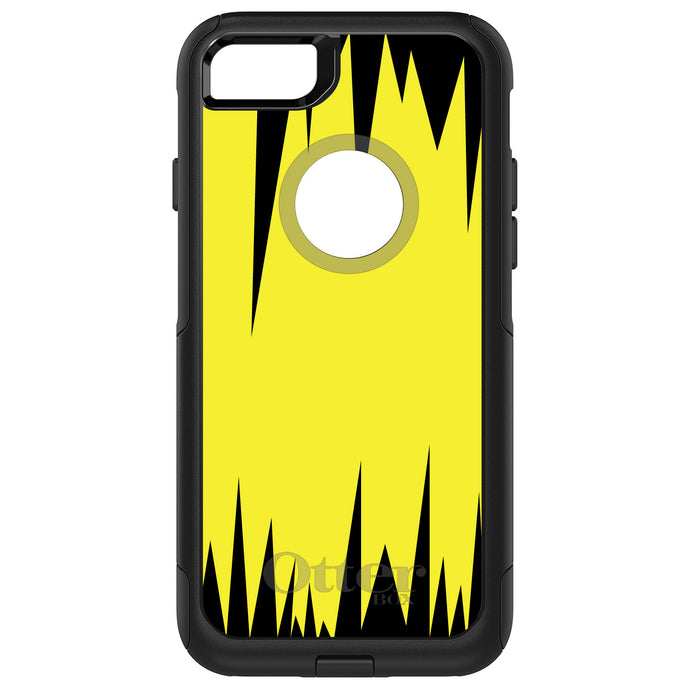 DistinctInk OtterBox Commuter Series Case for Apple iPhone or Samsung Galaxy - Yellow Black Spikes