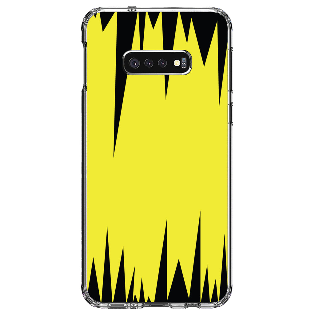 Yellow Black Spikes Clear Shockproof iPhone Case, view 18