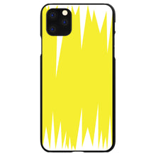 DistinctInk® Hard Plastic Snap-On Case for Apple iPhone or Samsung Galaxy - Yellow White Spikes