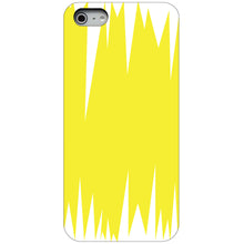 DistinctInk® Hard Plastic Snap-On Case for Apple iPhone or Samsung Galaxy - Yellow White Spikes