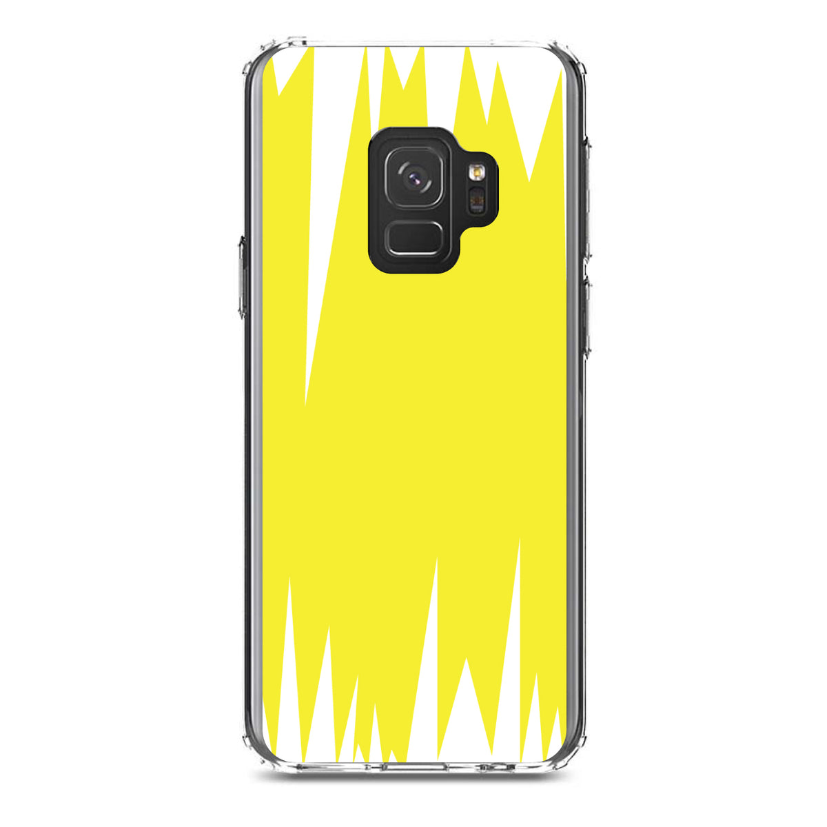 Yellow White Spikes Clear Shockproof iPhone Case, view 19