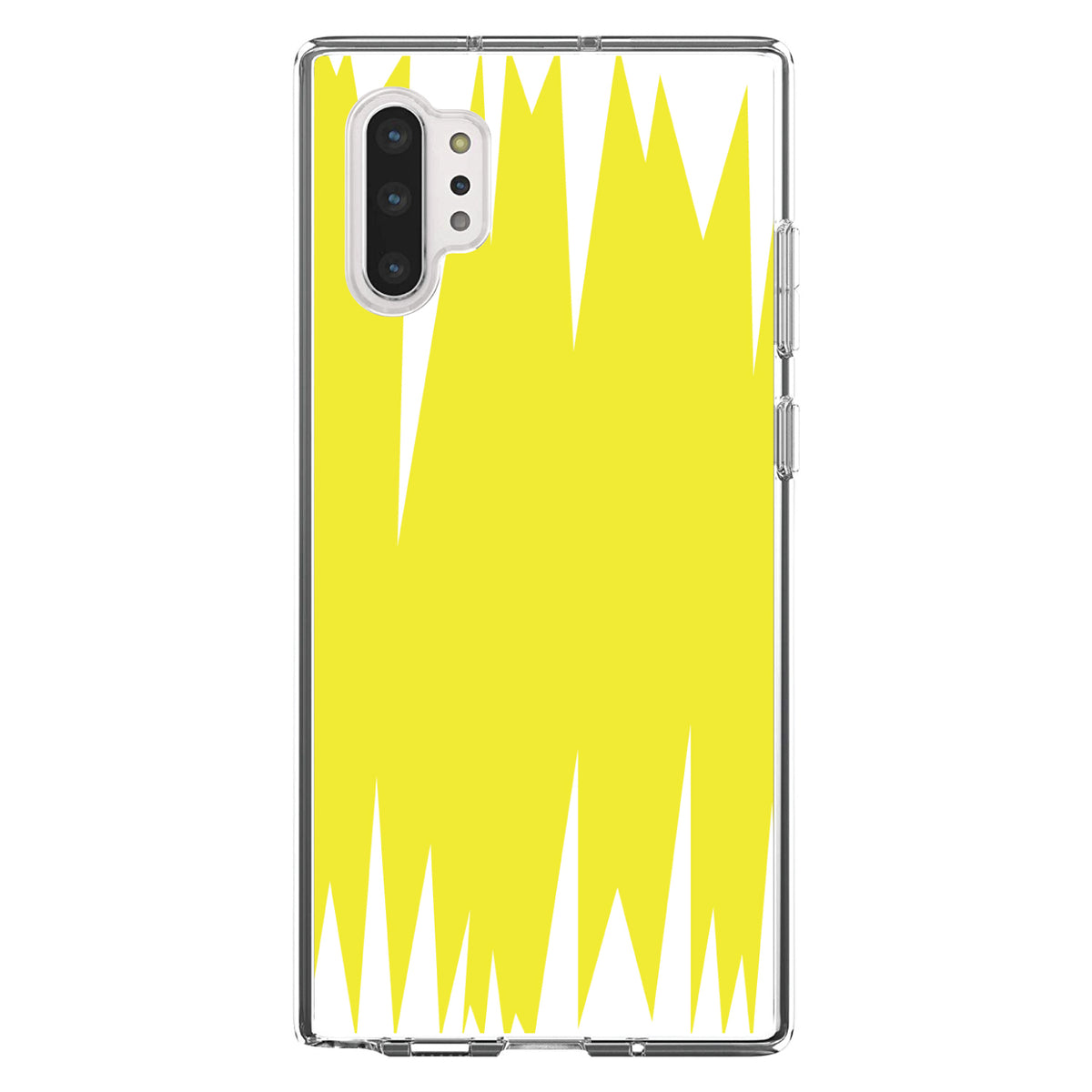 Yellow White Spikes Clear Shockproof iPhone Case, view 10