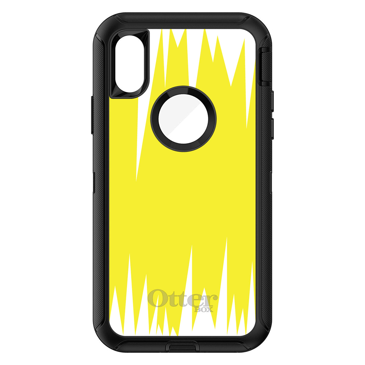 Yellow White Spikes OtterBox Defender Case for iPhone & Galaxy, view 3