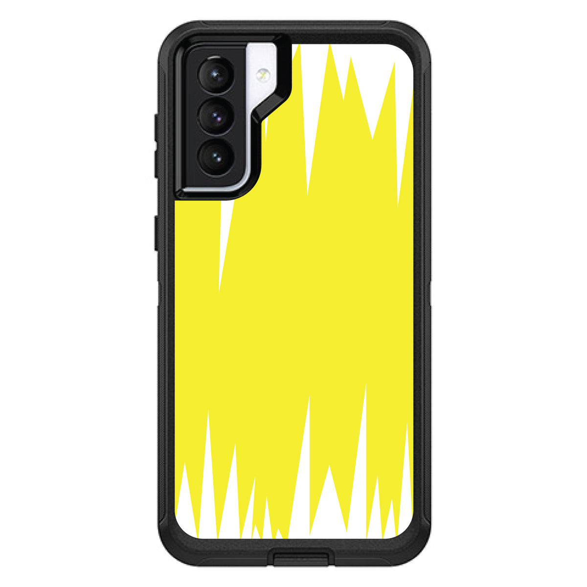 Yellow White Spikes OtterBox Defender Case for iPhone & Galaxy, view 5