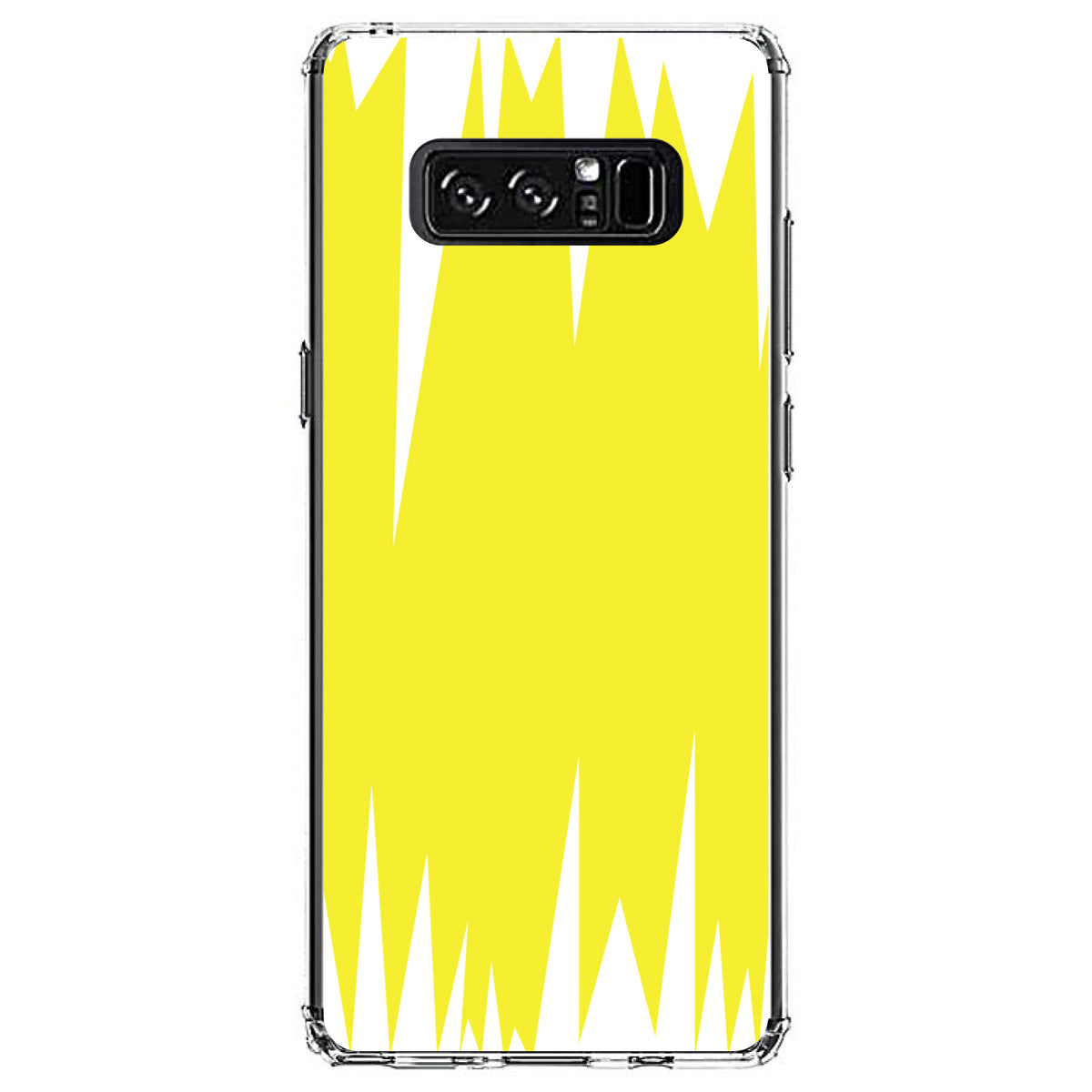 Yellow White Spikes Clear Shockproof iPhone Case, view 12