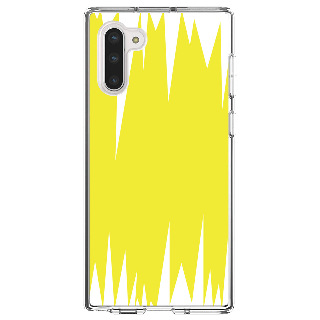 Yellow White Spikes Clear Shockproof iPhone Case, view 9