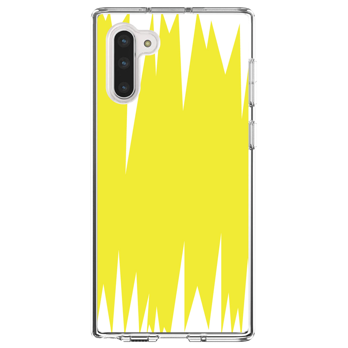 Yellow White Spikes Clear Shockproof iPhone Case, view 9