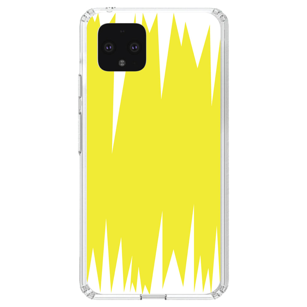 Yellow White Spikes Clear Shockproof iPhone Case, view 24