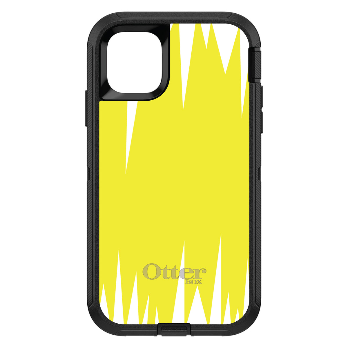 Yellow White Spikes OtterBox Defender Case for iPhone & Galaxy, view 2