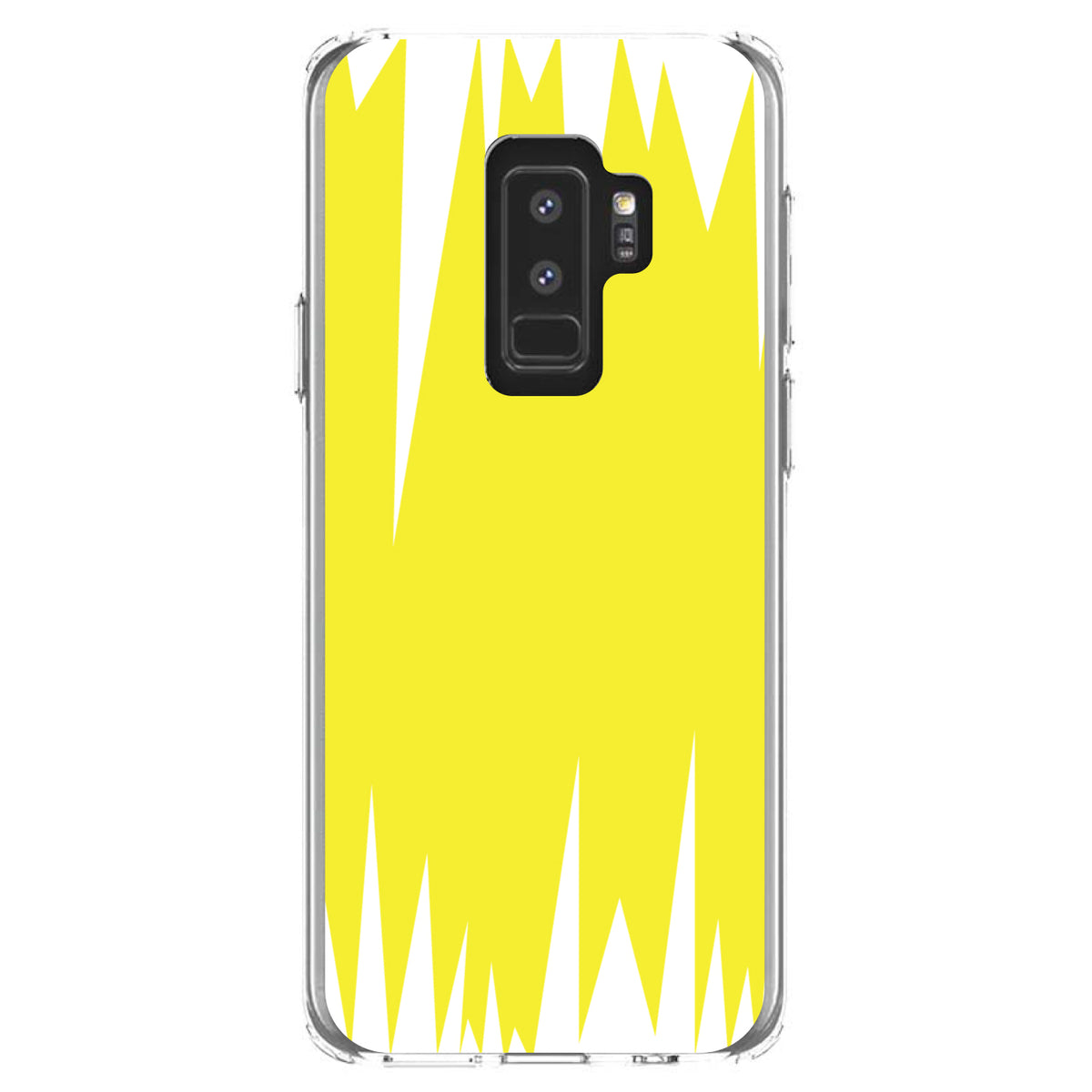 Yellow White Spikes Clear Shockproof iPhone Case, view 20