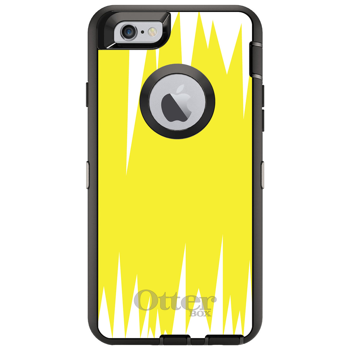 Yellow White Spikes OtterBox Defender Case for iPhone & Galaxy, view 4