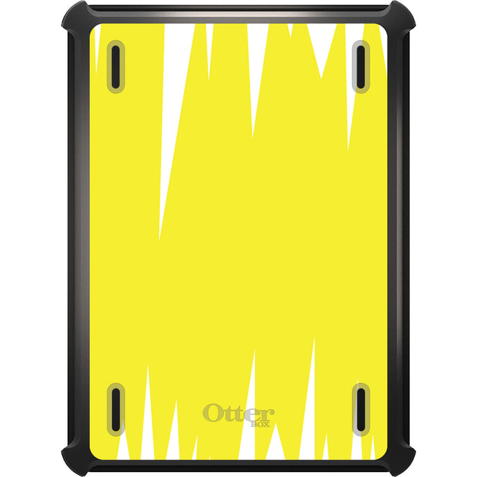 DistinctInk™ OtterBox Defender Series Case for Apple iPad / iPad Pro / iPad Air / iPad Mini - Yellow White Spikes