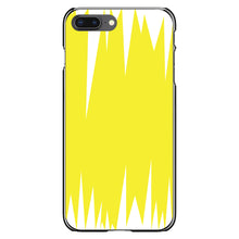 DistinctInk® Hard Plastic Snap-On Case for Apple iPhone or Samsung Galaxy - Yellow White Spikes