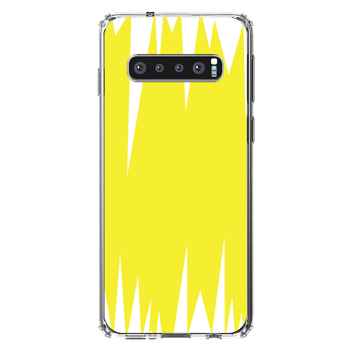 Yellow White Spikes Clear Shockproof iPhone Case, view 17