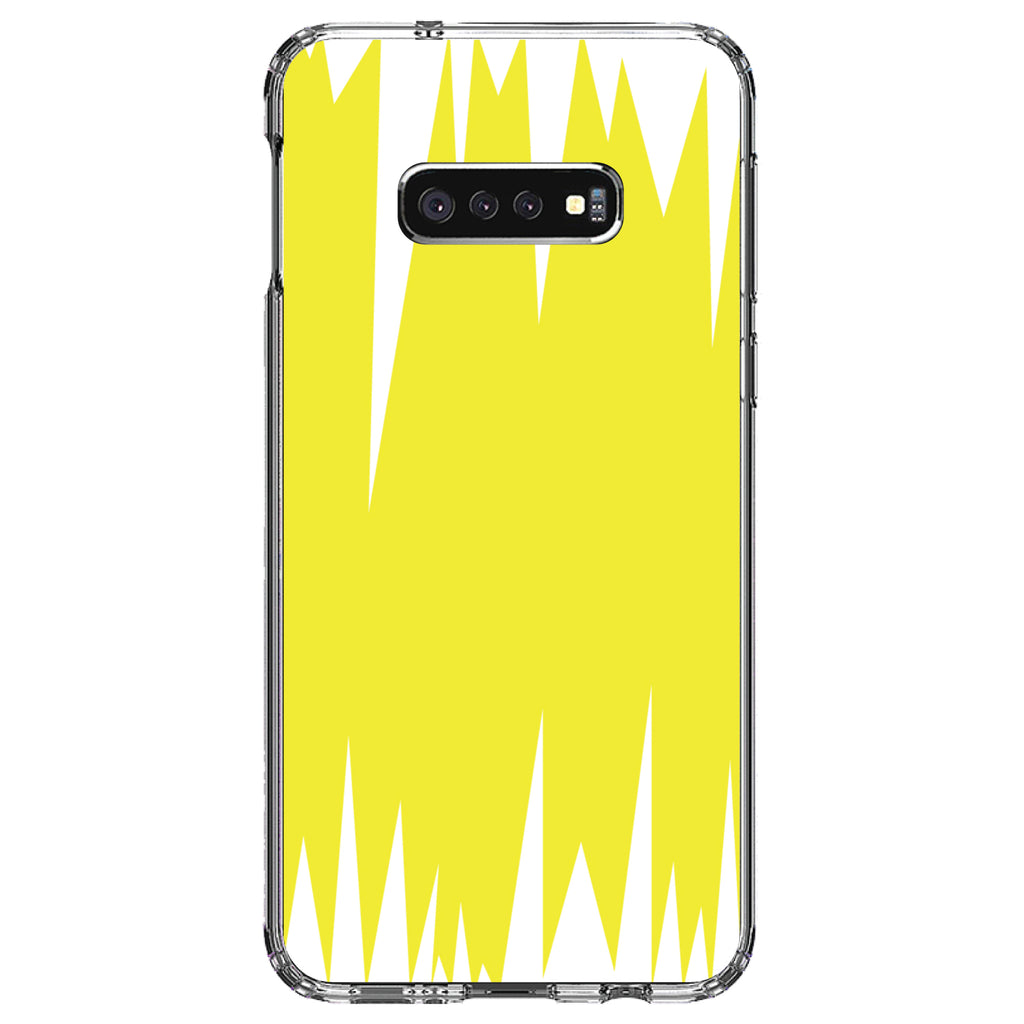 Yellow White Spikes Clear Shockproof iPhone Case, view 18