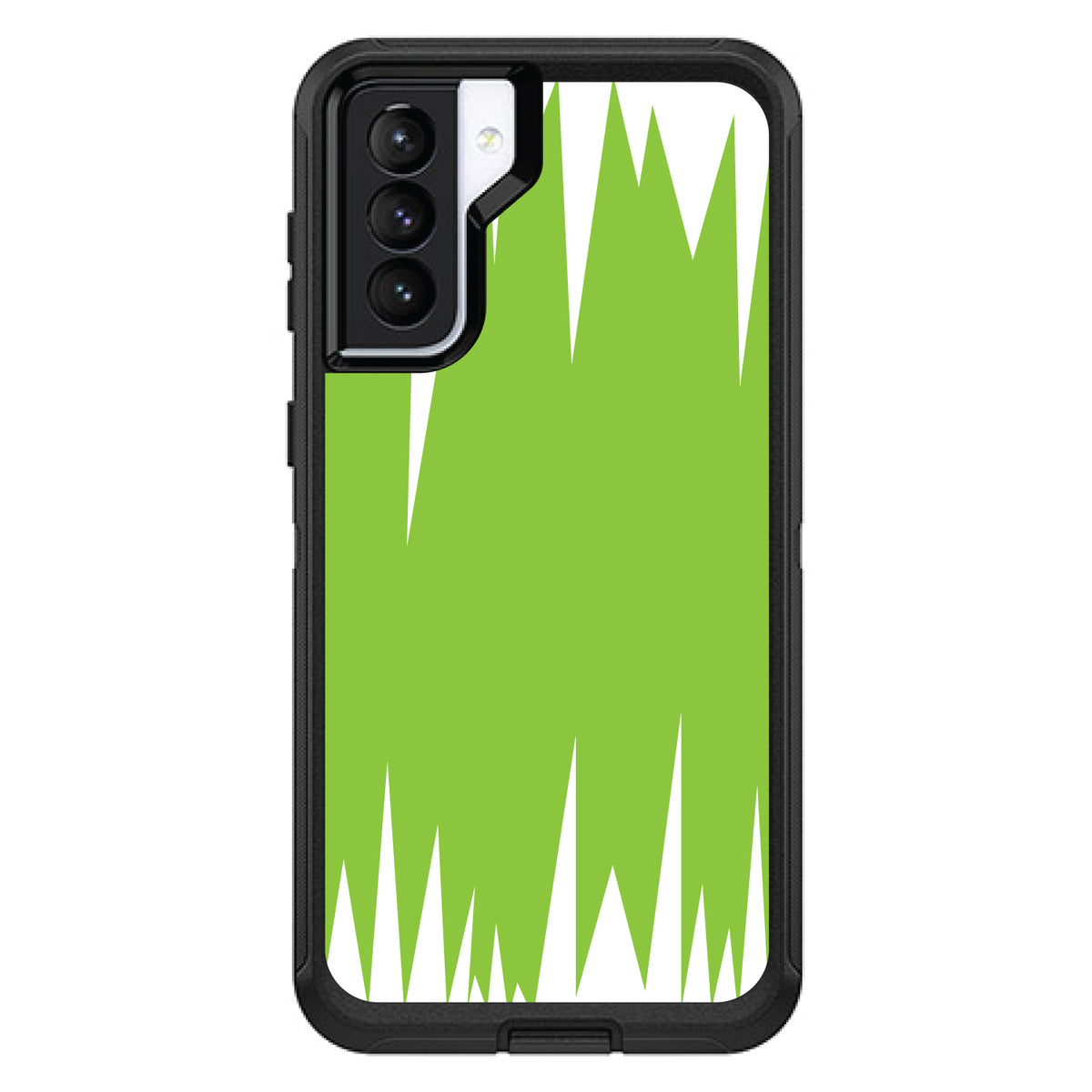 Lime Green White Spikes OtterBox Defender Case for iPhone & Galaxy, view 6