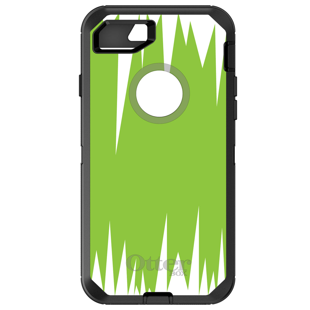 Lime Green White Spikes OtterBox Defender Case for iPhone & Galaxy