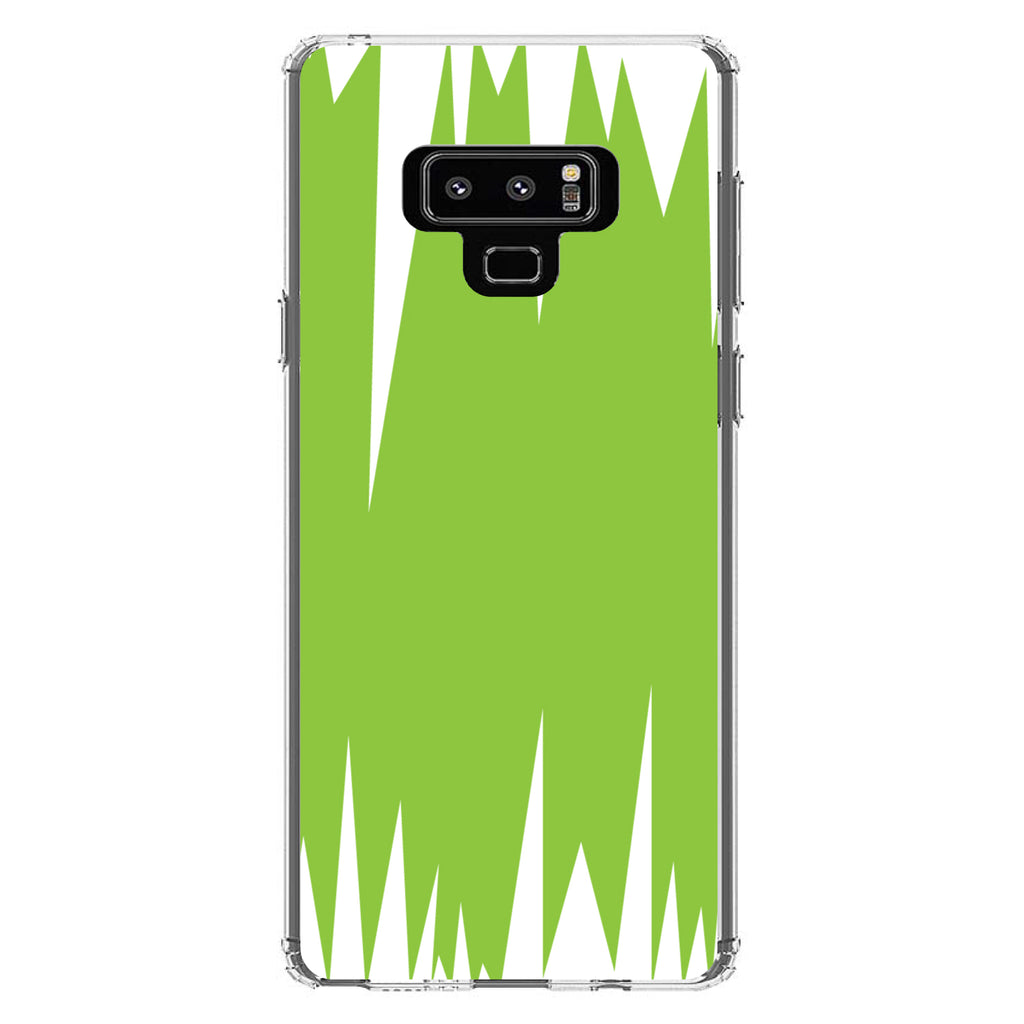 Lime Green White Spikes Clear Shockproof iPhone Case, view 11