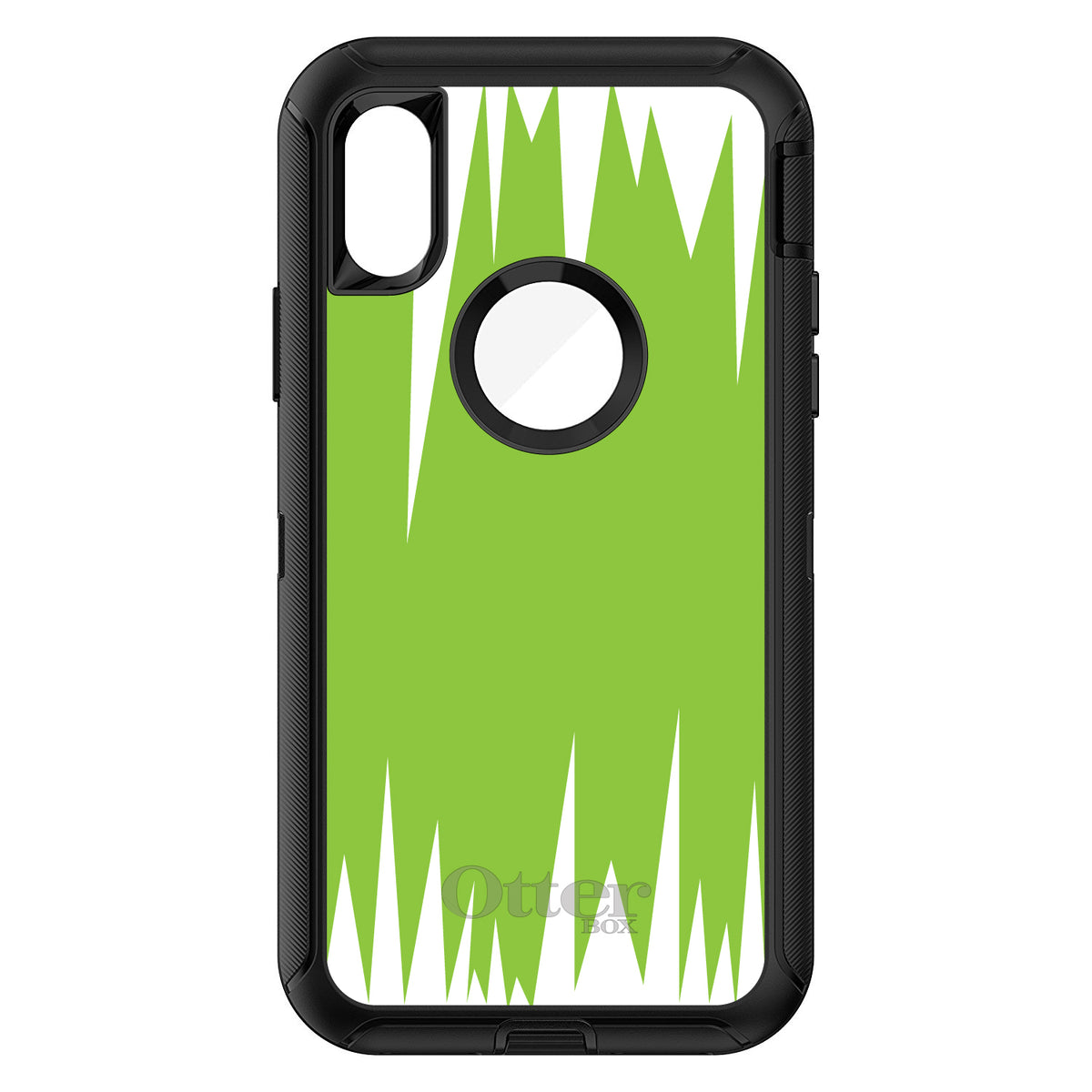 Lime Green White Spikes OtterBox Defender Case for iPhone & Galaxy, view 3