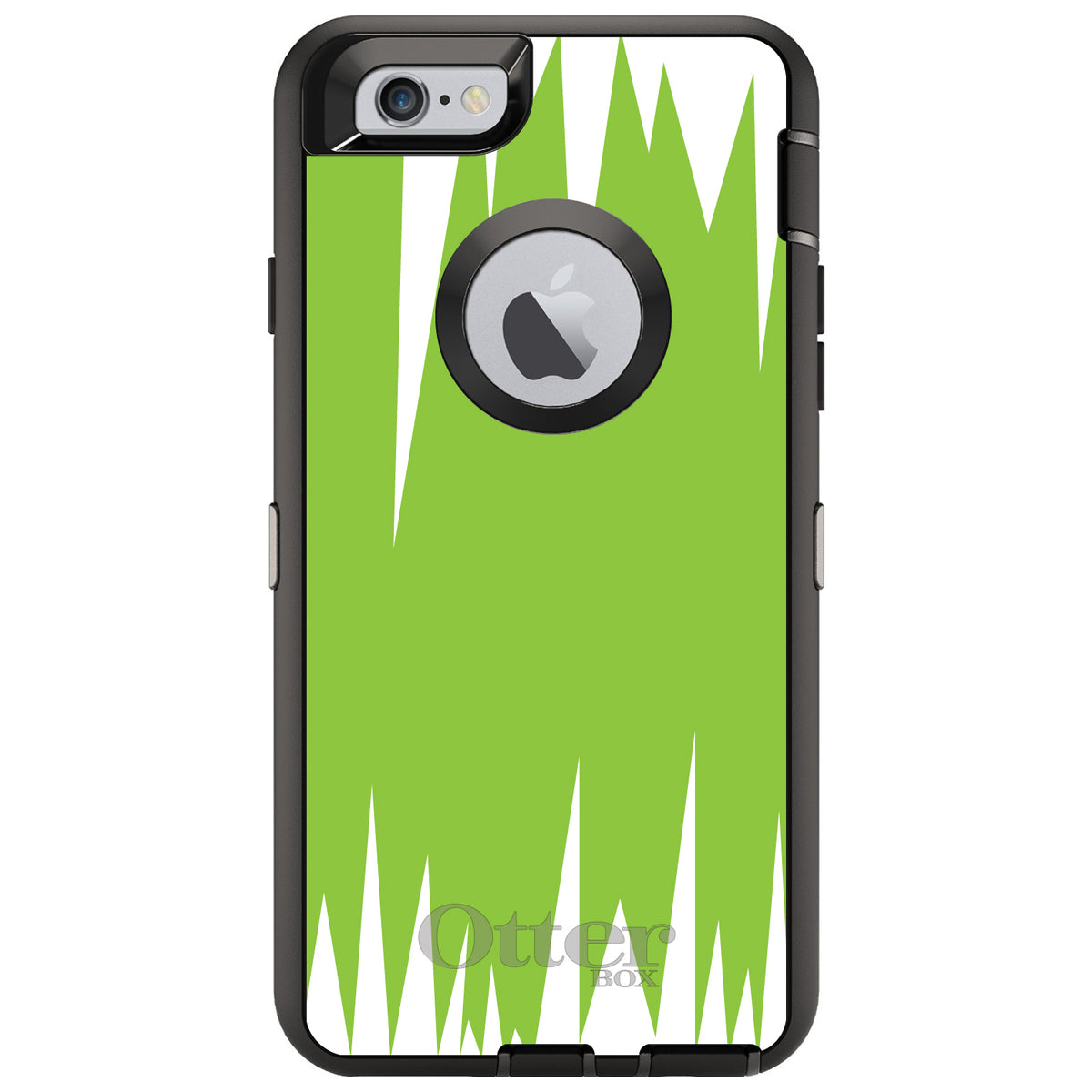 Lime Green White Spikes OtterBox Defender Case for iPhone & Galaxy, view 4