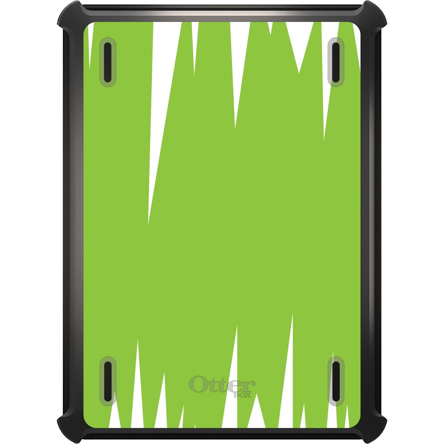 DistinctInk™ OtterBox Defender Series Case for Apple iPad / iPad Pro / iPad Air / iPad Mini - Lime Green White Spikes