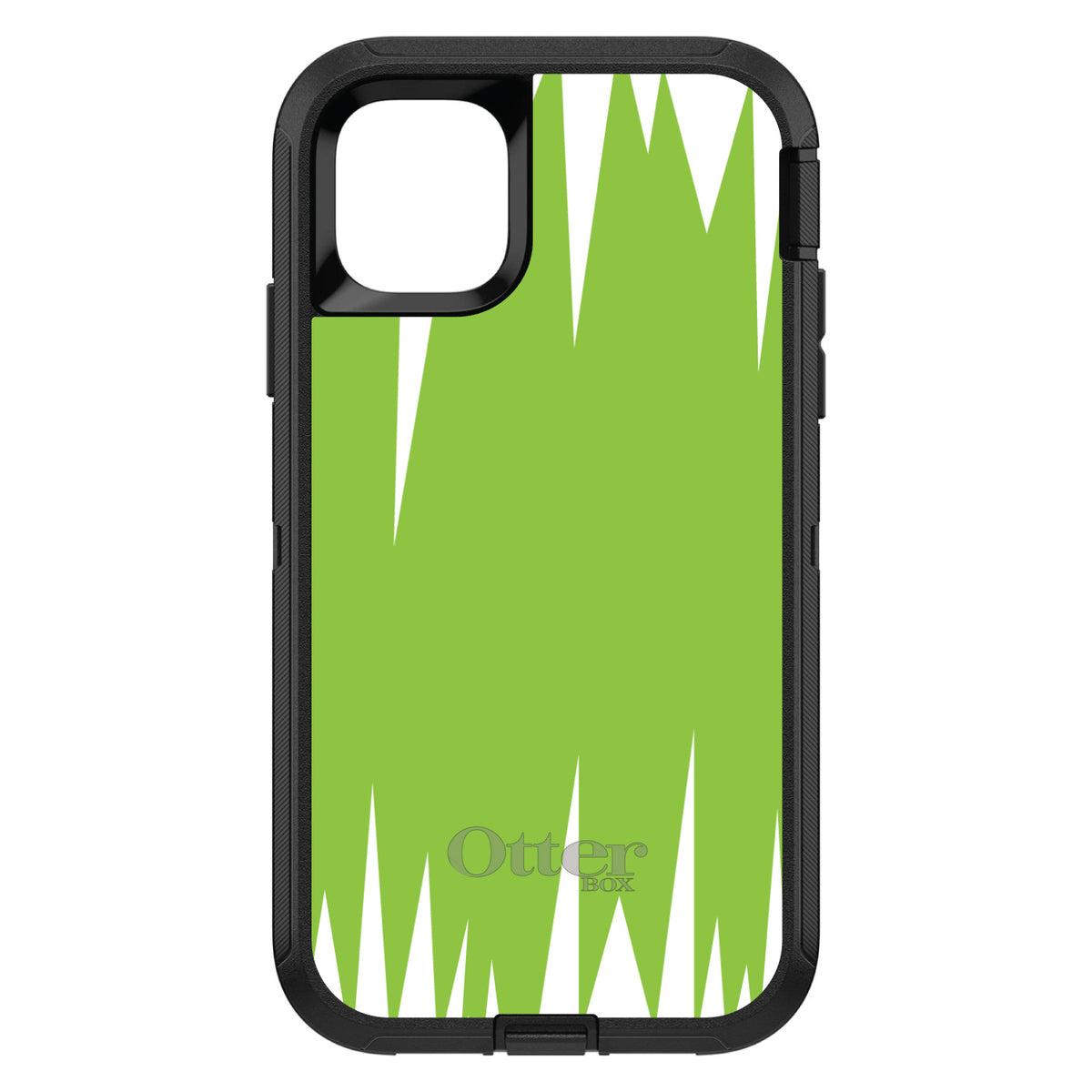 Lime Green White Spikes OtterBox Defender Case for iPhone & Galaxy, view 2