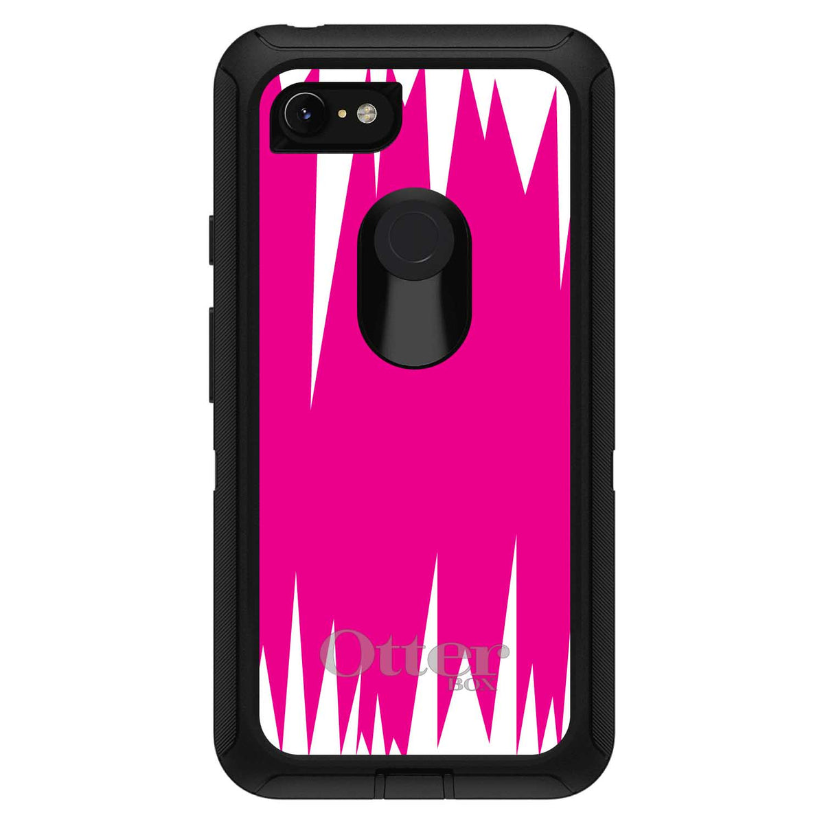 Neon Pink White Spikes OtterBox Defender Case for iPhone & Galaxy, view 18