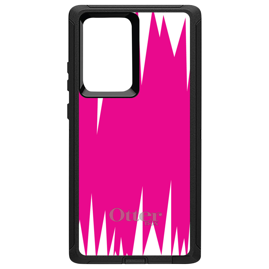 Neon Pink White Spikes OtterBox Defender Case for iPhone & Galaxy, view 13