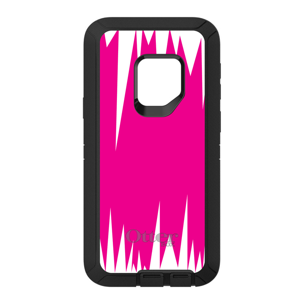Neon Pink White Spikes OtterBox Defender Case for iPhone & Galaxy, view 11