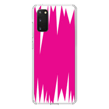 DistinctInk® Clear Shockproof Hybrid Case for Apple iPhone / Samsung Galaxy / Google Pixel - Neon Pink White Spikes