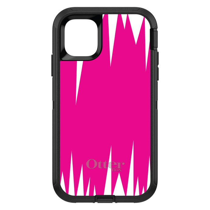 DistinctInk™ OtterBox Defender Series Case for Apple iPhone / Samsung Galaxy / Google Pixel - Neon Pink White Spikes