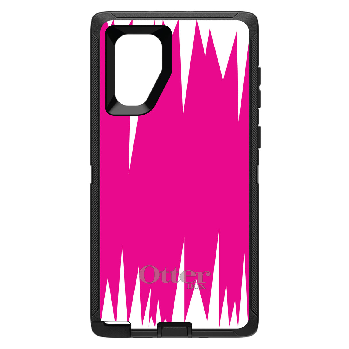 Neon Pink White Spikes OtterBox Defender Case for iPhone & Galaxy, view 14