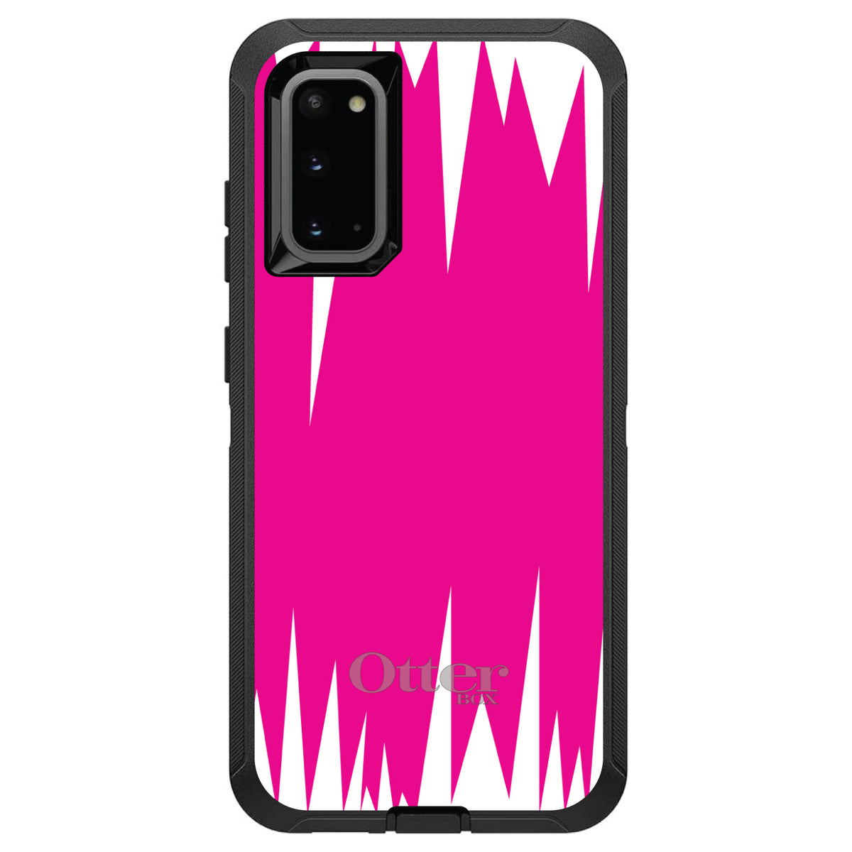 Neon Pink White Spikes OtterBox Defender Case for iPhone & Galaxy, view 8