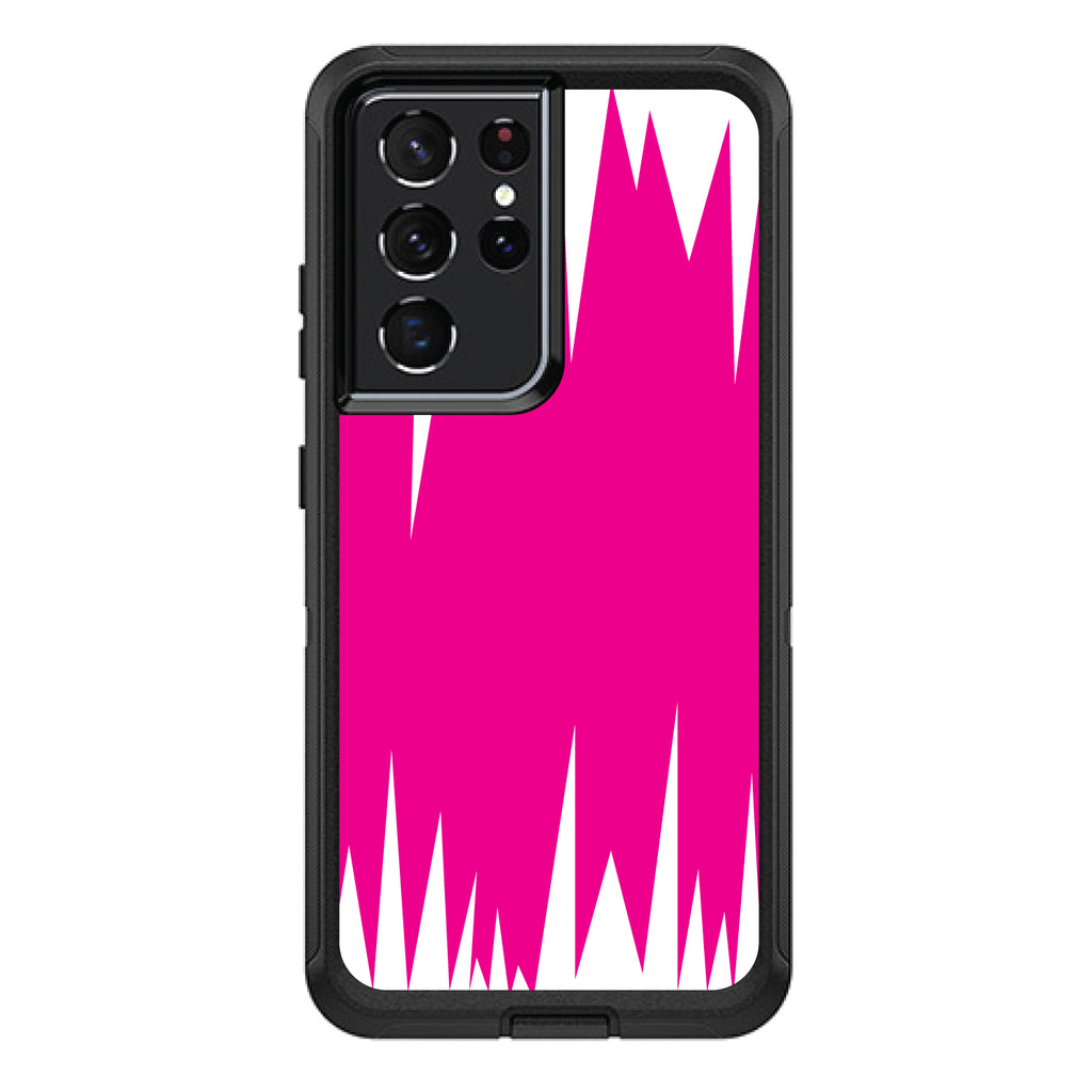Neon Pink White Spikes OtterBox Defender Case for iPhone & Galaxy, view 7