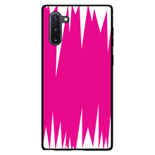 DistinctInk® Hard Plastic Snap-On Case for Apple iPhone or Samsung Galaxy - Neon Pink White Spikes