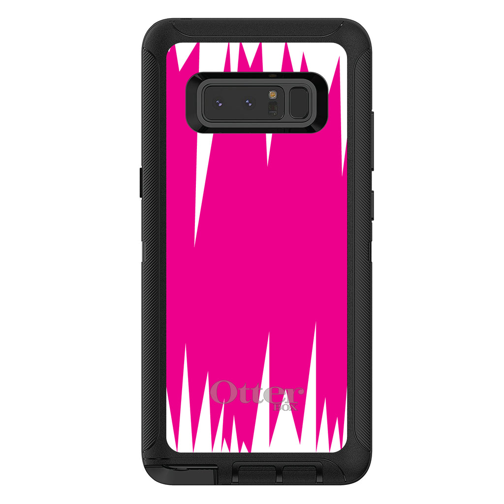 Neon Pink White Spikes OtterBox Defender Case for iPhone & Galaxy, view 17