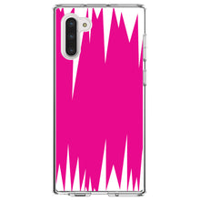 DistinctInk® Clear Shockproof Hybrid Case for Apple iPhone / Samsung Galaxy / Google Pixel - Neon Pink White Spikes